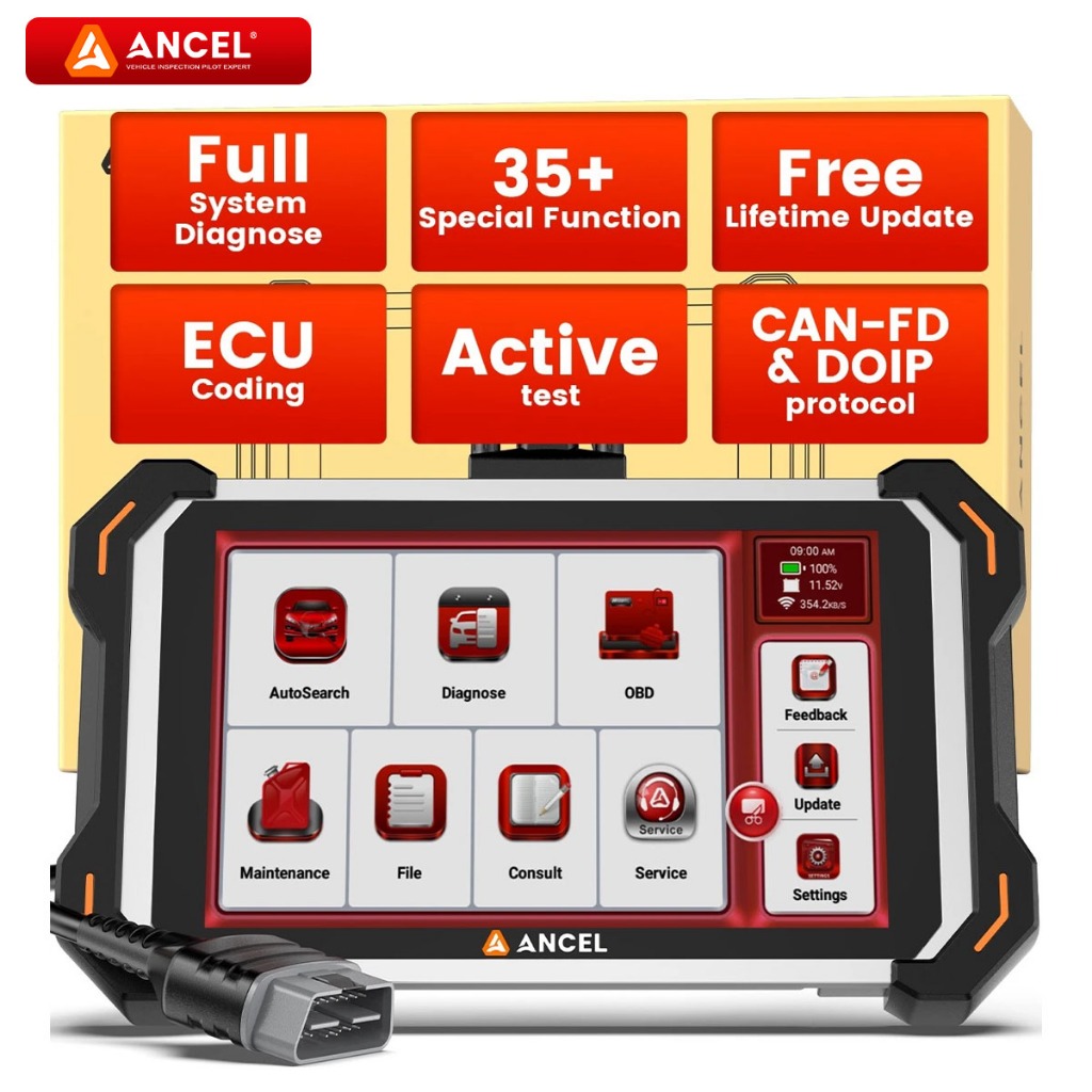 ANCEL DS600 Elite Car OBD2 Scanner Alat Diagnostik Scanner Mobil Bidirectional Full System Car Diagn