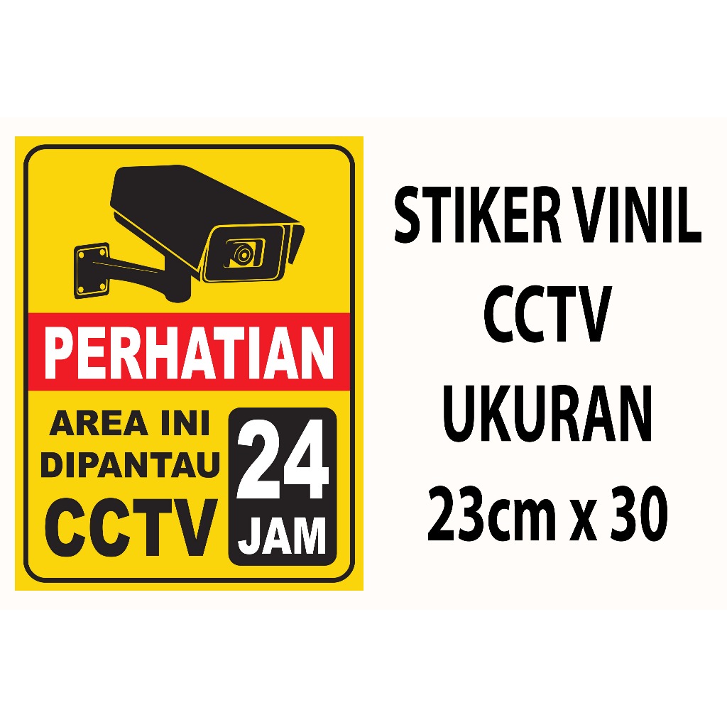 Stiker pengawasan CCTV, Stiker CCTV, Stiker Peringatan CCTV , Stiker Pantauan CCTV, Stiker CCTV