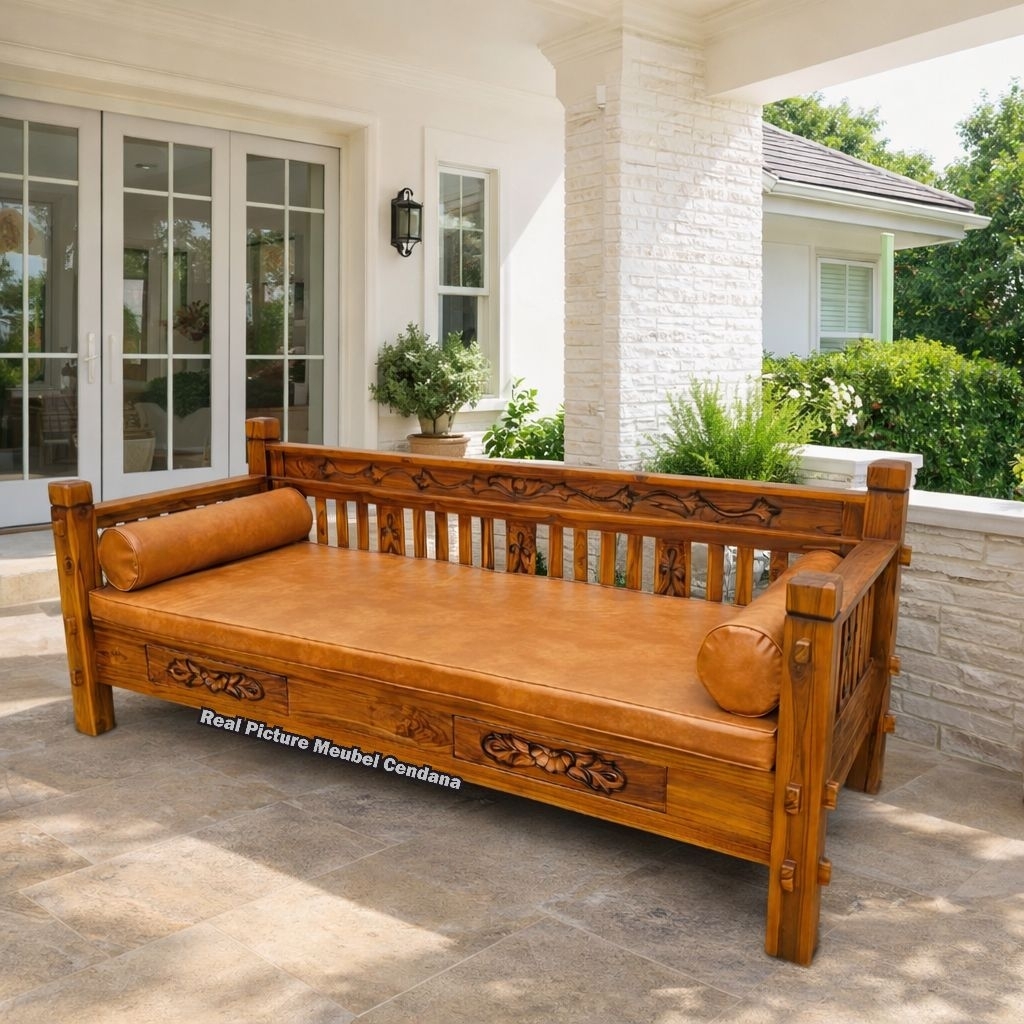 Bale Bale Sofa Jati Kursi Bangku Bale Bale Minimalis Modern Kayu Jati Plus Matras Kasur Free Guling