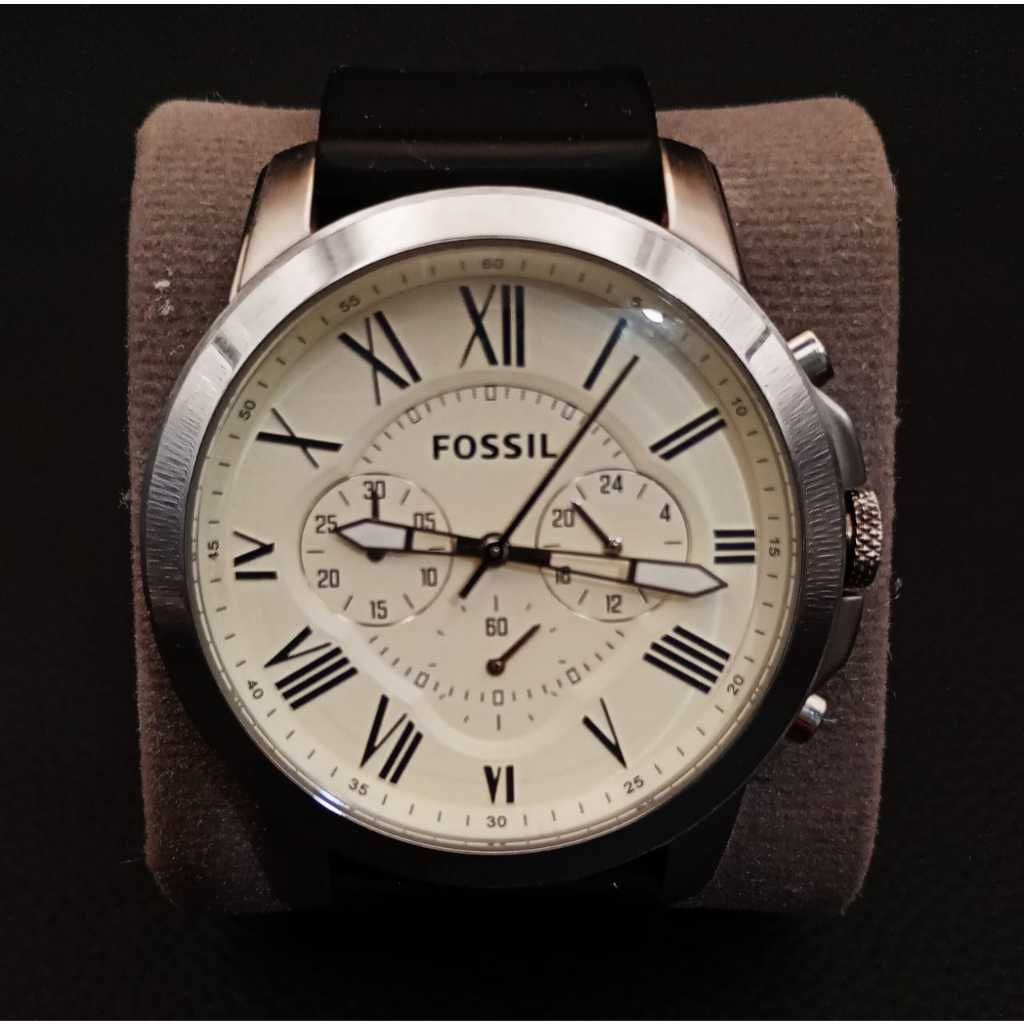Fossil Chronograph Quartz FS4735 Roman Classic Jam Tangan Pria Original Bekas