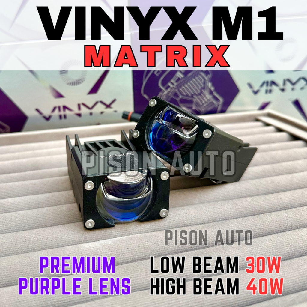 Mini Laser Biled VINYX M1 Matrix Laser Mini Projector M1 Lampu Tembak Laser Biled Mobil Motor