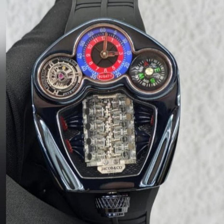 Jam Tangan Jacob&Co Roulette Swiss Automatic Movement Soft Rubber