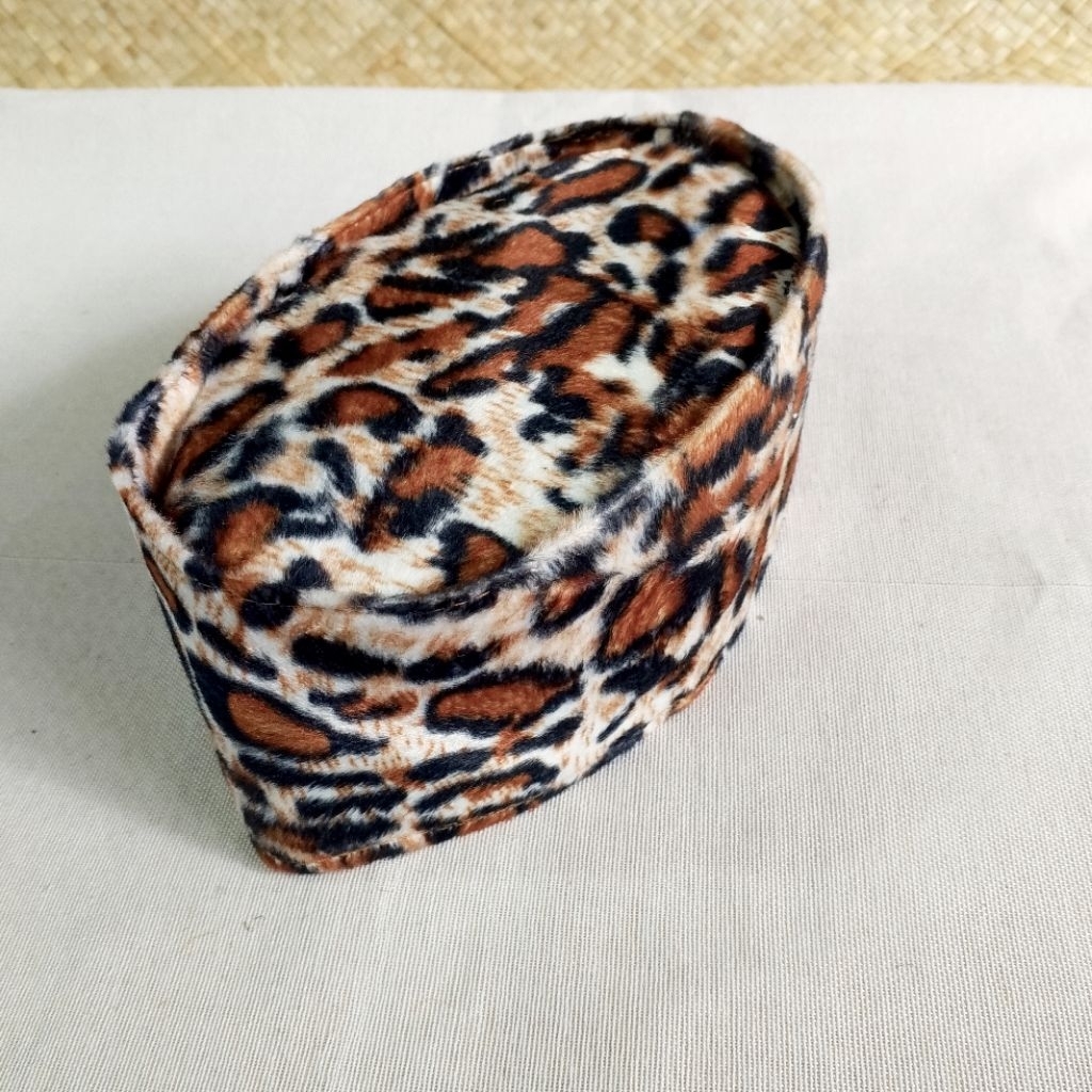 Peci Premium Motif Bulu Macan Non AC Songkok Premium