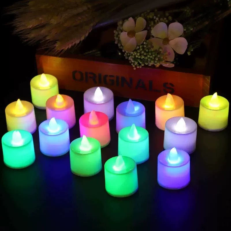 Lilin LED Hias Elektrik Mini Baterai / Lilin Plastik / Candle Light Lamp / Lilin Natal Warna