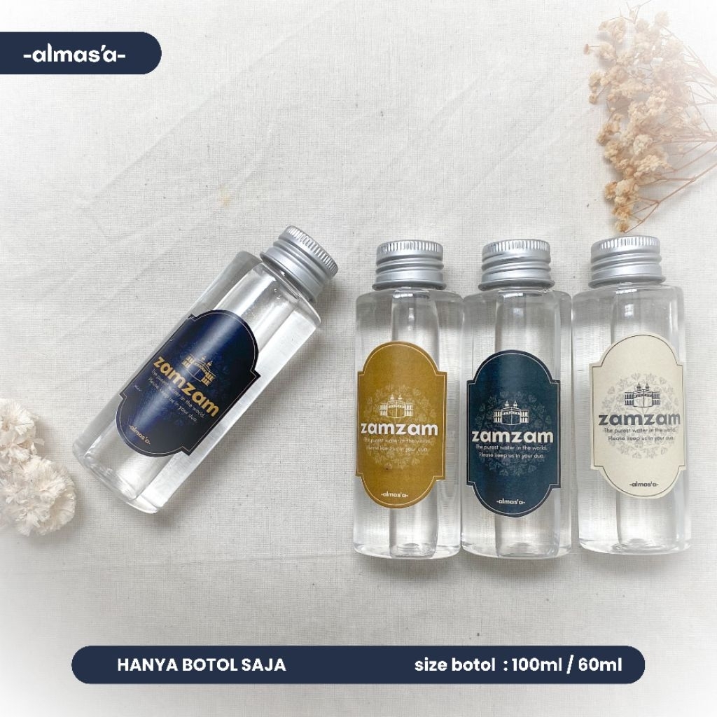 Botol Air Zam Zam Kosong 60ml|100ml by almas'a