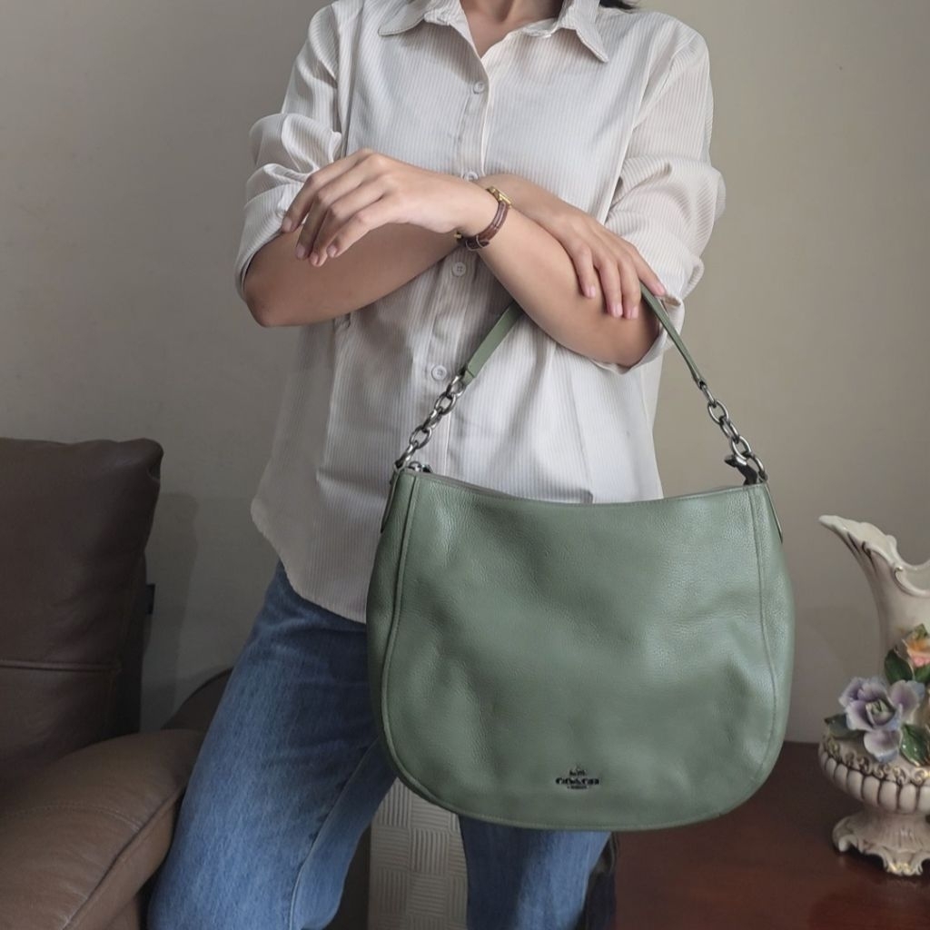 Tas Coach Hijau Pre-loved/Second