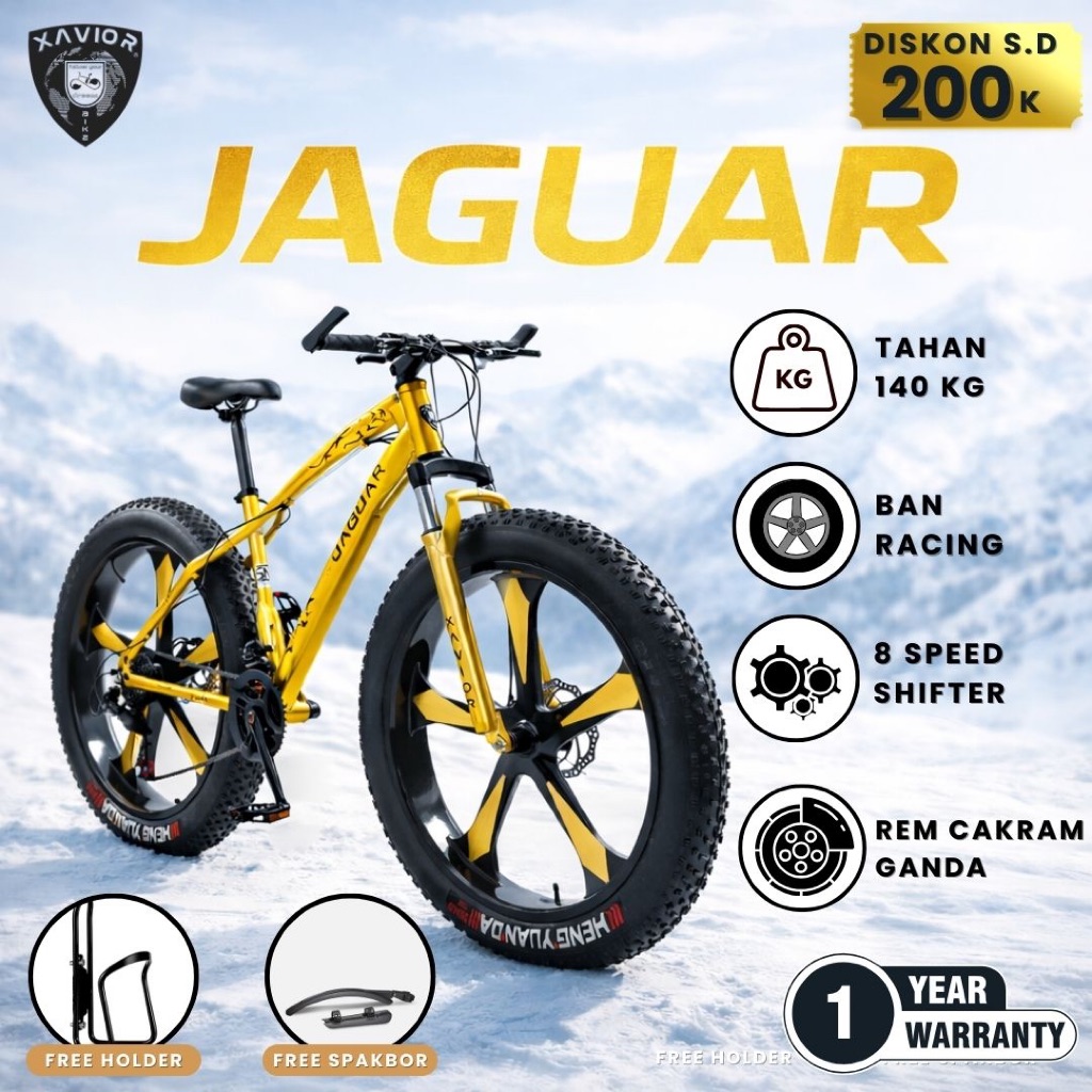 Sepeda Gunung MTB 26 Inch XAVIOR JAGUAR RACING 24 Speed