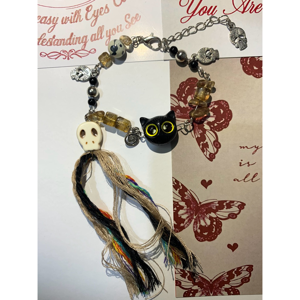 gelang rantai kucing hitam