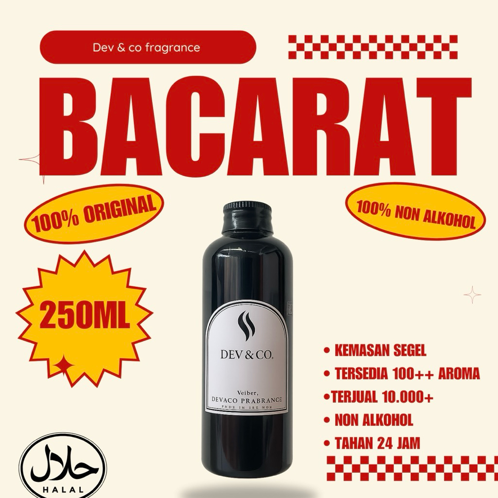 BACARAT - Bibit parfum original segel pabrik 250ml non alkohol