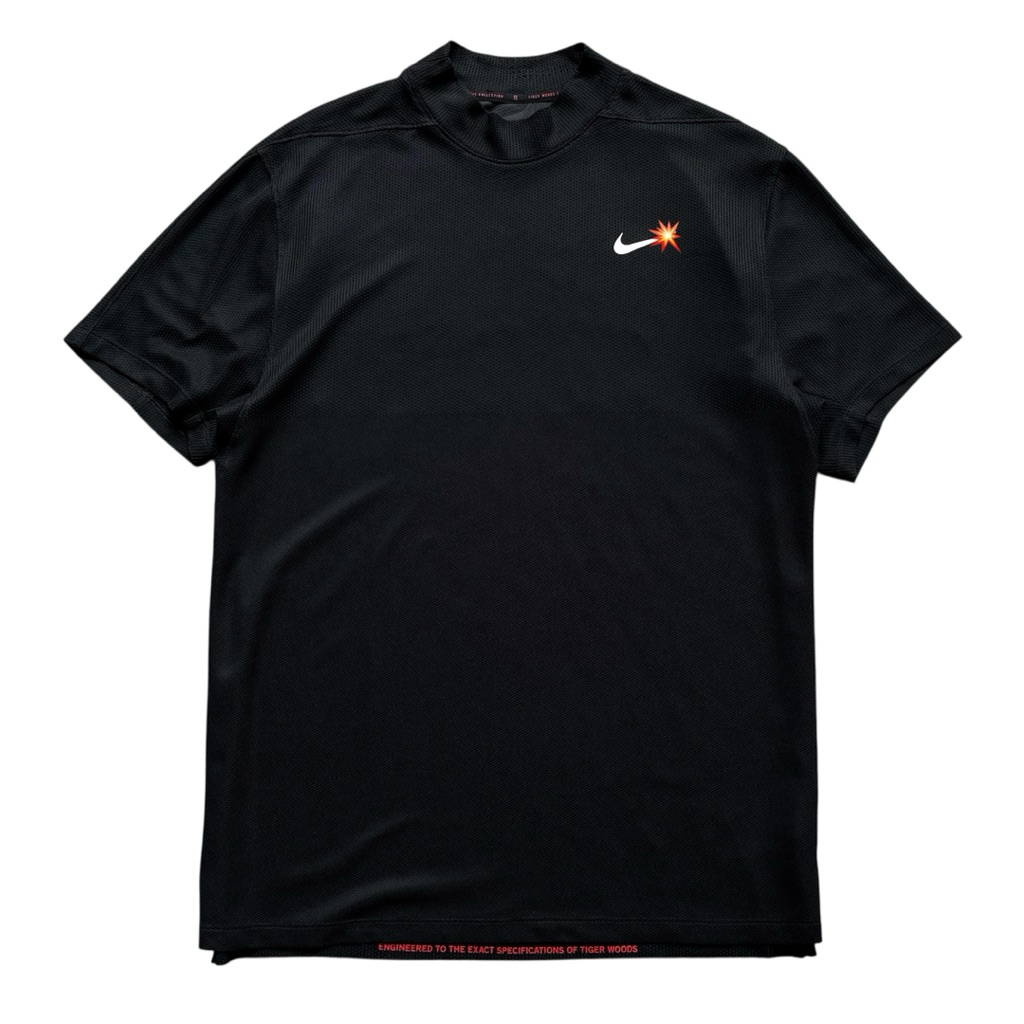 Nikeee Tiger Woods Mock Neck Golf Jersey Original