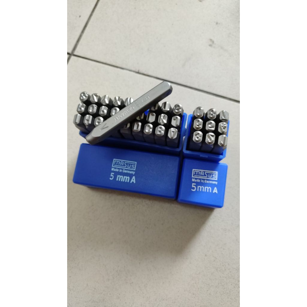 huruf dan angka ketok 5mm stamp punch letter A - Z MASUS GERMANY- Angka ketok