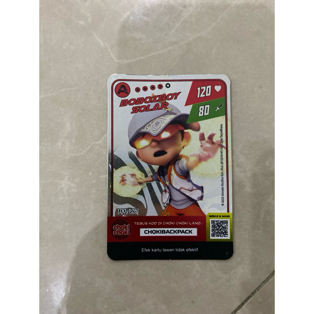 boboiboy solar monsta galaxy card