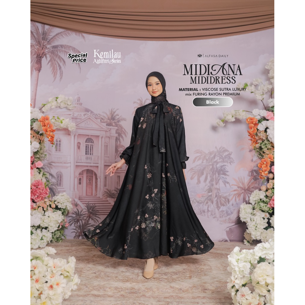 Alfasa Daily Midiana Midi dress Terbaruu orii