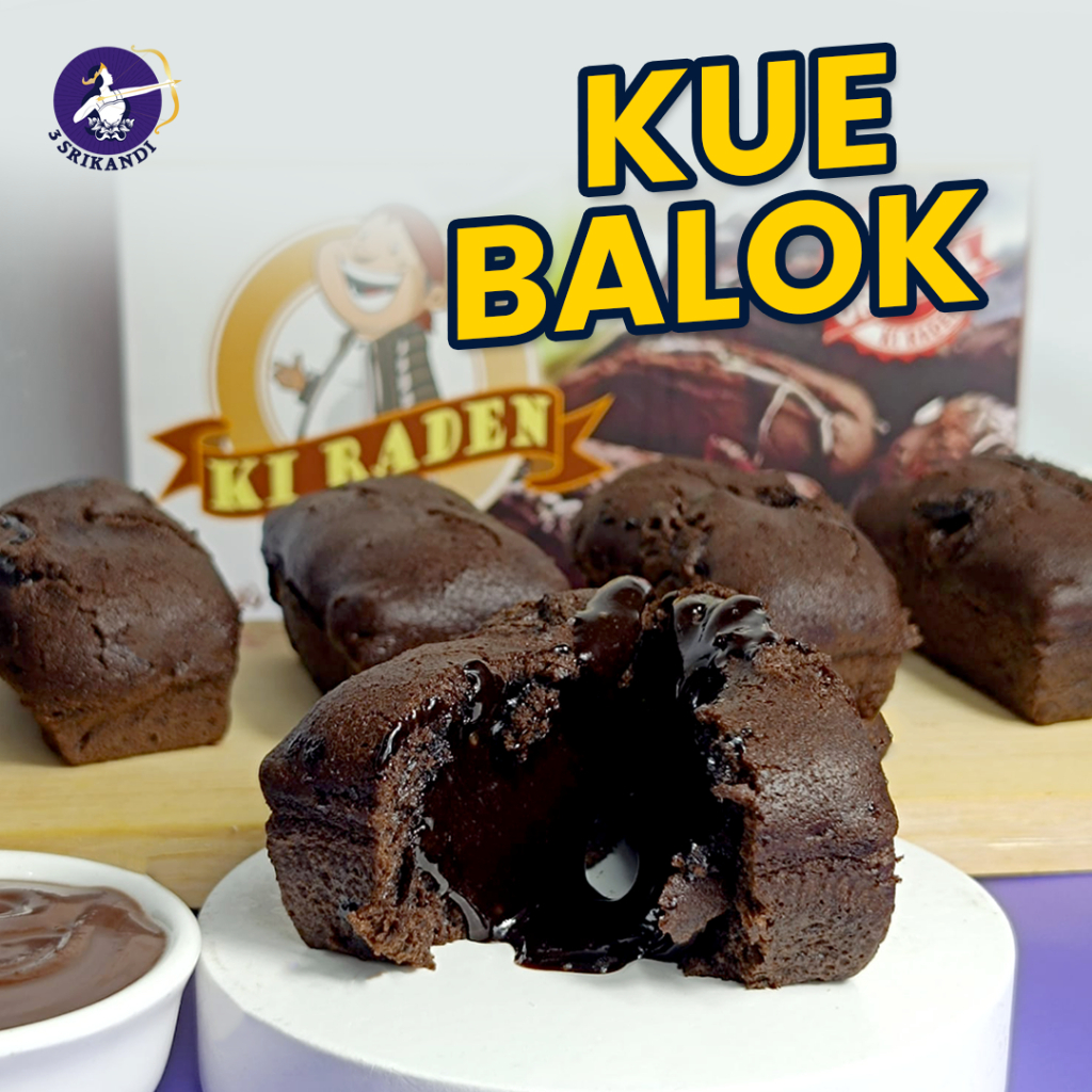 Kue Balok Ki Raden Brownies Coklat Lumer Isi 10 Pcs Kuliner Bandung Premium | MOHON TANYAKAN STOK TE
