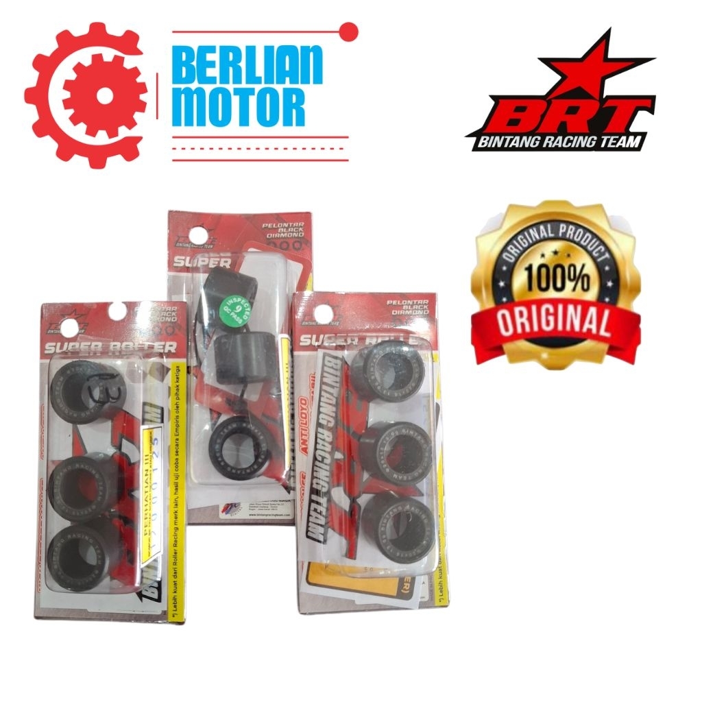 ​[ORIGINAL] Super Roller BRT Black Diamond 13 Gram - Isi 3 Pcs - Vario 125 / Vario 150 / PCX / ADV