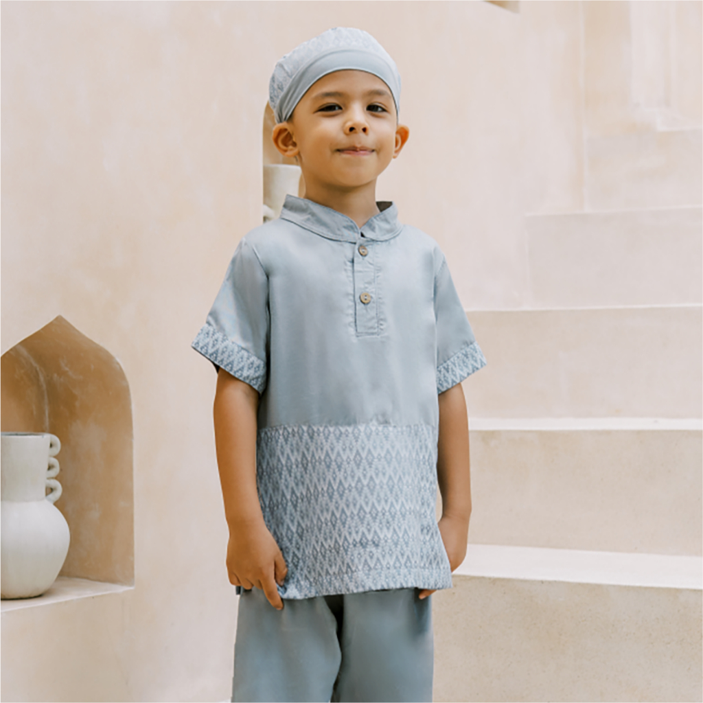 Dialogue Baby Setelan Baju Koko Anak Set Peci 4-7 Tahun