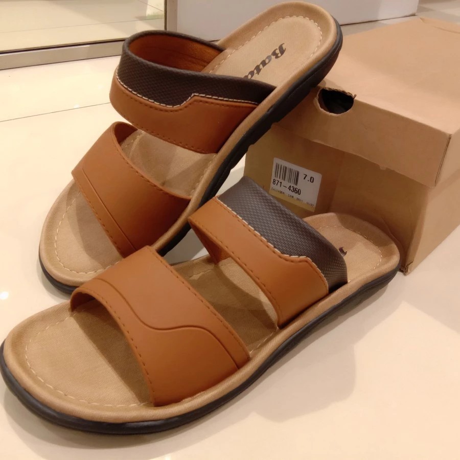 BATA Salvador Ban 2 Sandal Selop Pria Wanita Kulit Baru Dua Warna Ukuran 39-43