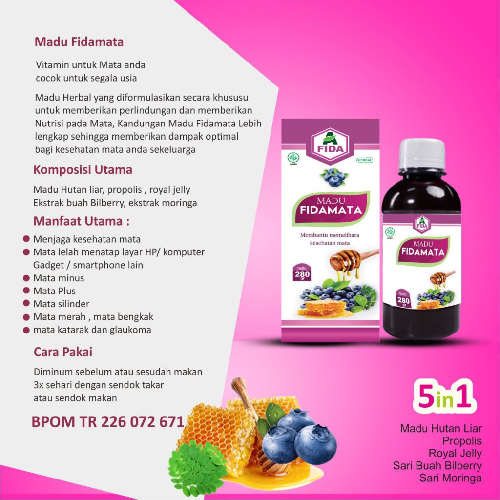 MADU FIDAMATA Racikan Madu Bilberry