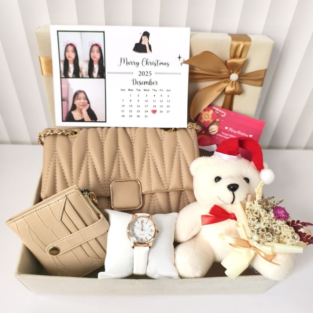 Kado ulang tahun Hampers Cewek Kado Wanita Isi Tas Dompet Jam Tangan