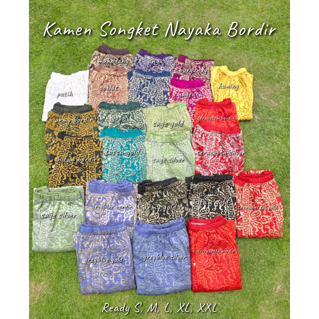 KAMEN SONGKET NAYAKA BORDIR | KAMEN BORDIR PREMIUM | KAMEN BORDIR STRAIT | KAMEN BORDIR SONGKET VIRA