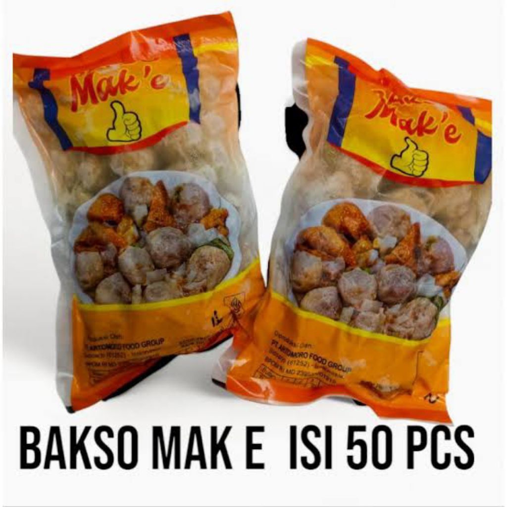 Pentol Bakso Mak E isi 50 biji Super Asli Daging Sapi 500gr