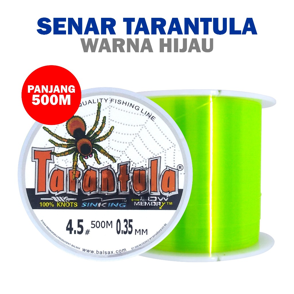 PANCING PEMULA Tali Pancing 500m Pancing Tarantula Hijau Fishing Line Senar Kuat Nilon