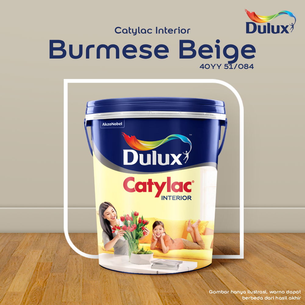 CAT TEMBOK BURMESE BEIGE DULUX CATYLAC INTERIOR - 25KG 40YY 51/084] CAT TEMBOK DULUX CATYLAC