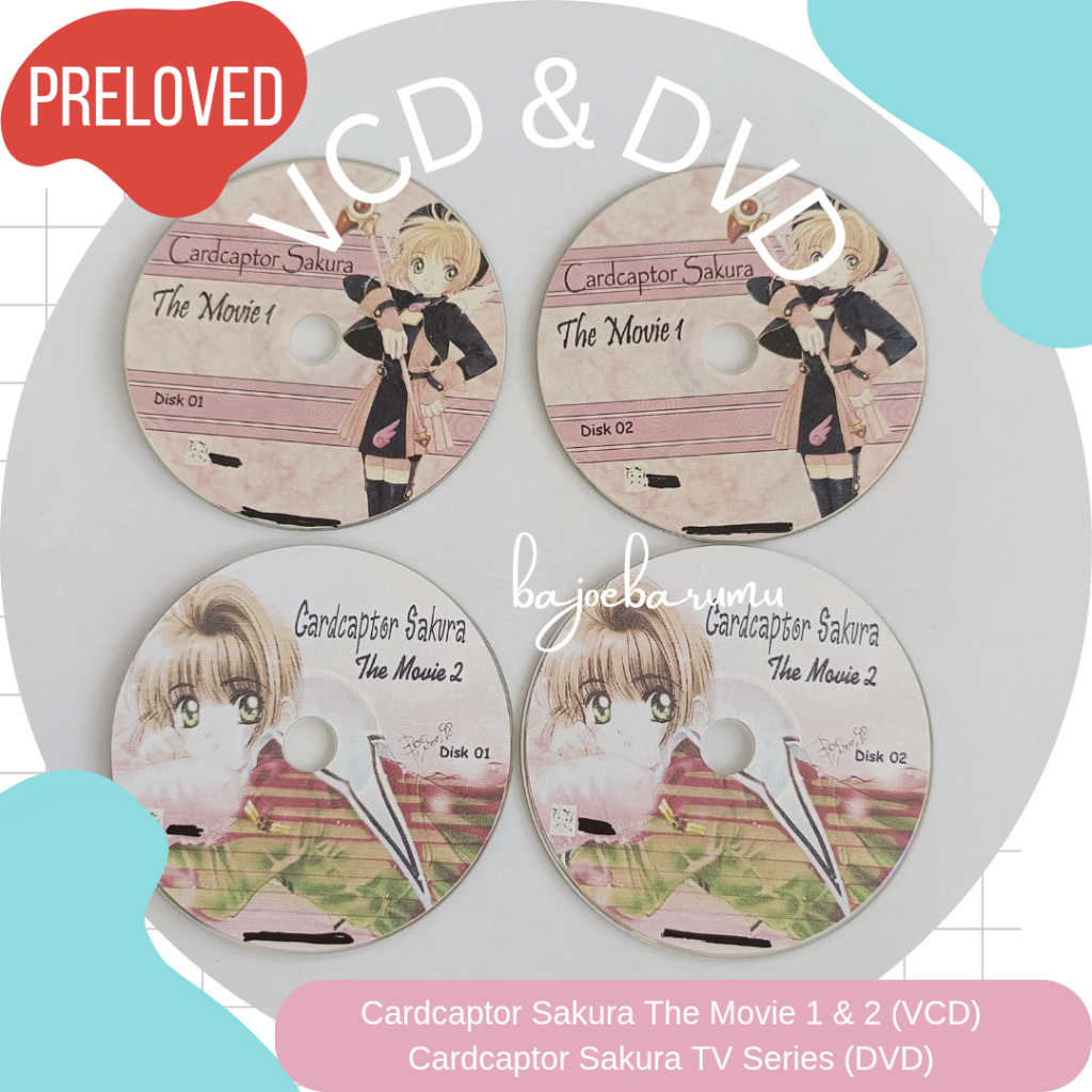 VCD Cardcaptor Sakura The Movie DVD TV Series Serian Film Drama Preloved Bekas Lawas Jadul Langka