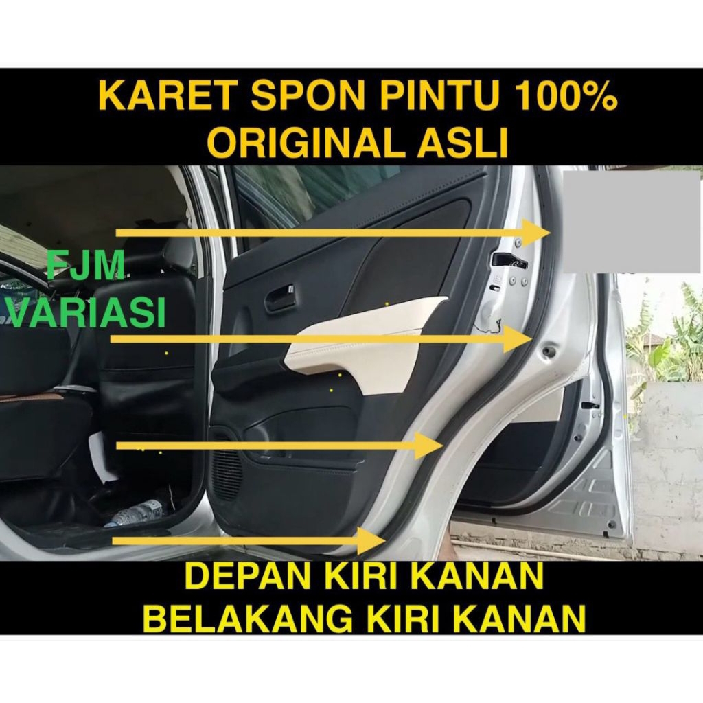 KARET PEREDAM SUARA SPON PINTU BODY BODI UNIVERSAL SEMUA MOBIL TOYOTA RUSH G TRD SPORTIVO GR DAIHATS
