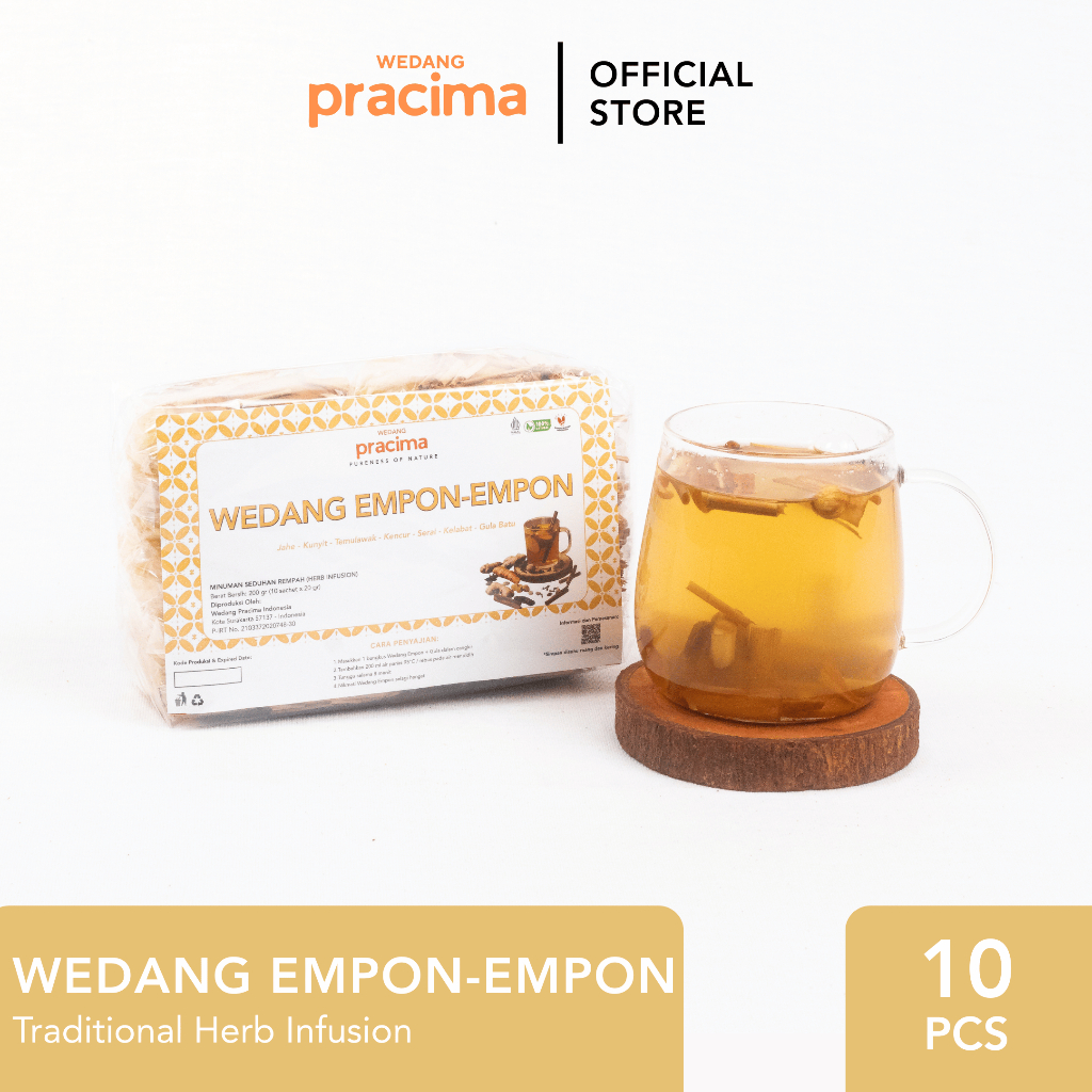 WEDANG EMPON-EMPON KOMPLIT TRADISIONAL REMPAH PREMIUM KHAS SOLO ISI 10 PCS - WEDANG PRACIMA