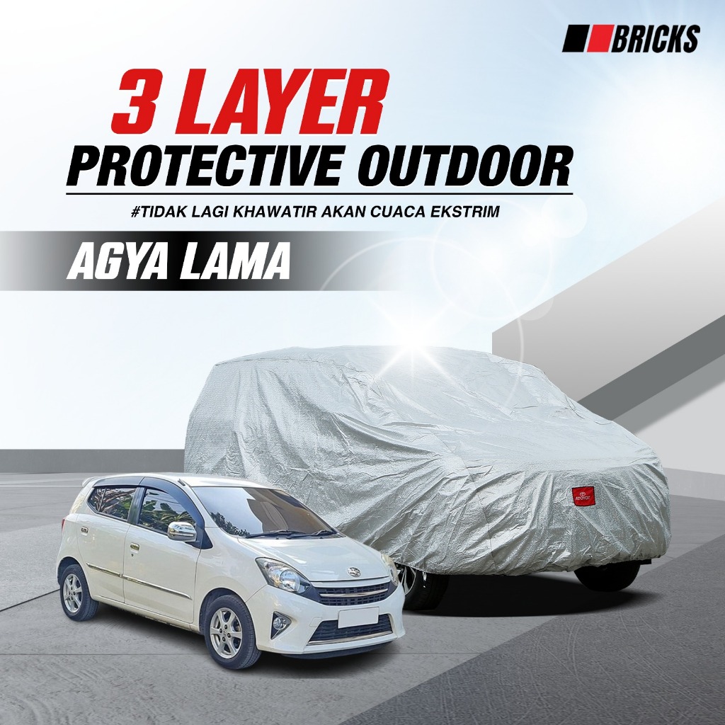 OUTDOOR Cover Mobil Agya Sarung Mobil Agya Ayla Cover Mobil Putih Anti luntur air waterproof