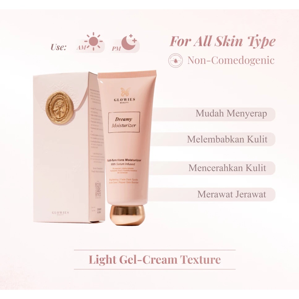 Glowies dreamy moisturizer memudarkan bekas jerawat (PIE/PIH)