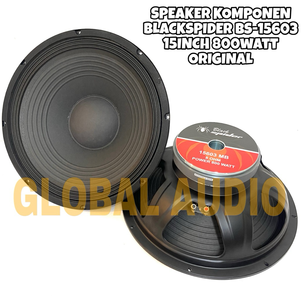 Speaker Komponen Black Spider BS 15603 MB 15inch Original Woofer Blackspider 15603MB 800watt 8ohm ( 
