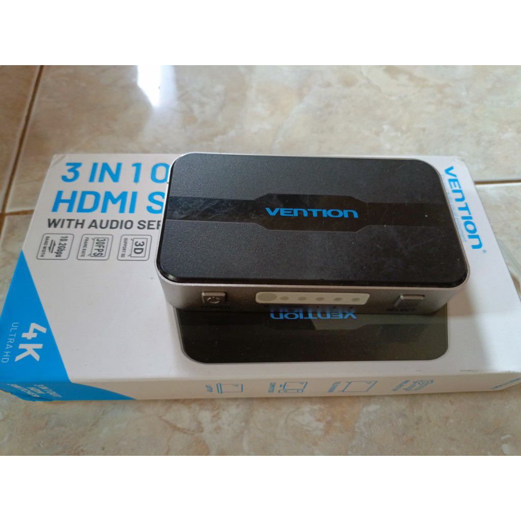 Vention HDMI switcher 3 input lengkap audio output optical dan aux