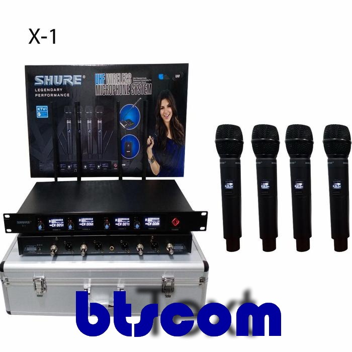 MIC WIRELESS SHURE X1 4 MIC WIRELESS SHUREX1 GRADE A+