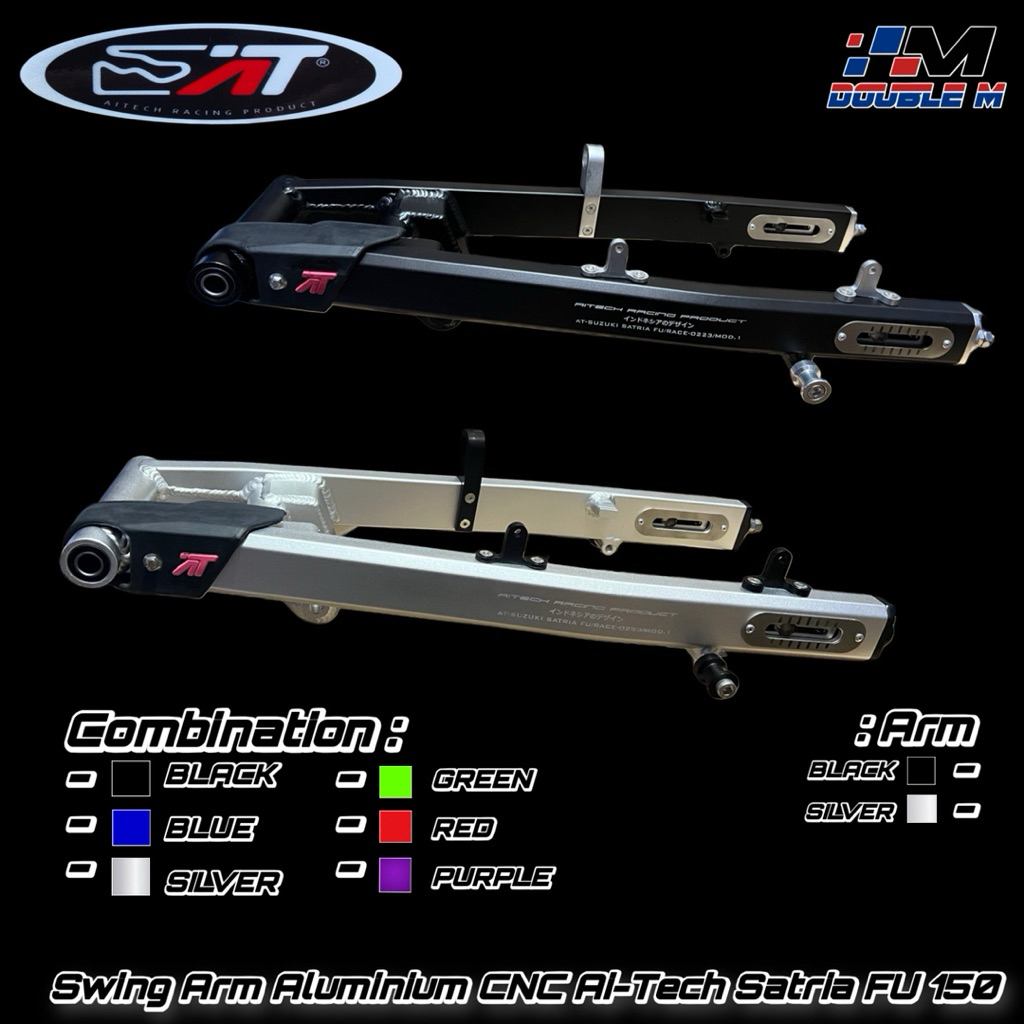 Swing Arm Arem Lengan Ayun Aitech Aluminium Almu CNC Suzuki Satria FU 150 F