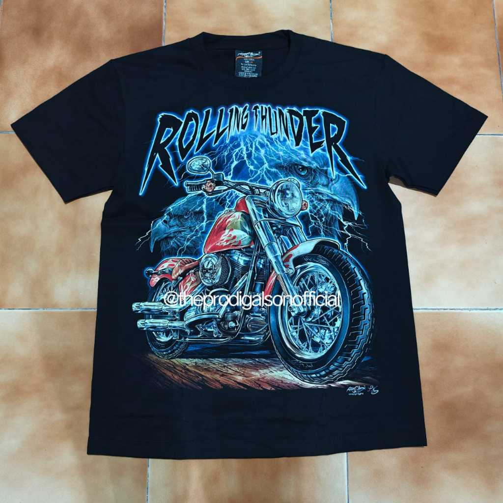 Kaos Bangkok Rock Chang Import Size XL Motor Elang Glow in The Dark