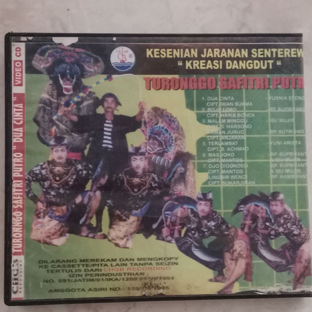 VCD Jaranan Senterewe Turonggo Safitri Putro Dua Cinta