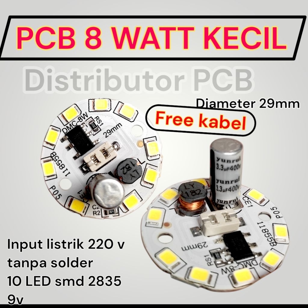 PCB LED 8 Watt Philips Diameter 29mm ( Distributor PCB )