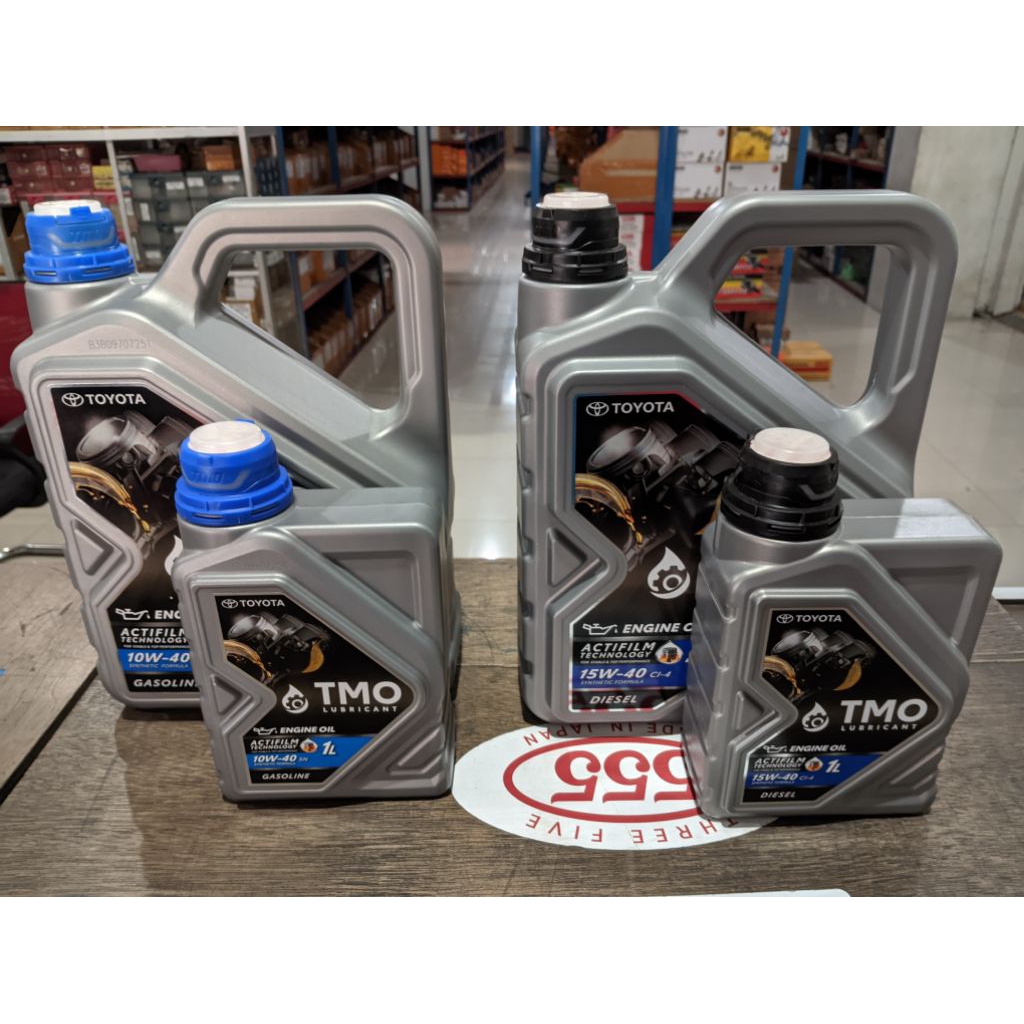 OLI MESIN TOYOTA - TMO BENSIN 10W-40 1L & 4L, TMO BENSIN 0W-20 3.5L, TMO DIESEL 1L & 4L