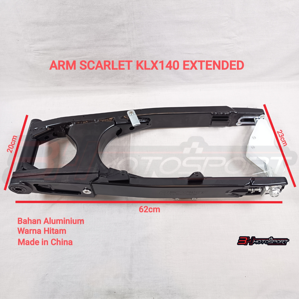 ARM SWING ARM SCARLET KLX 140 EXTENDED HITAM ALUMINIUM
