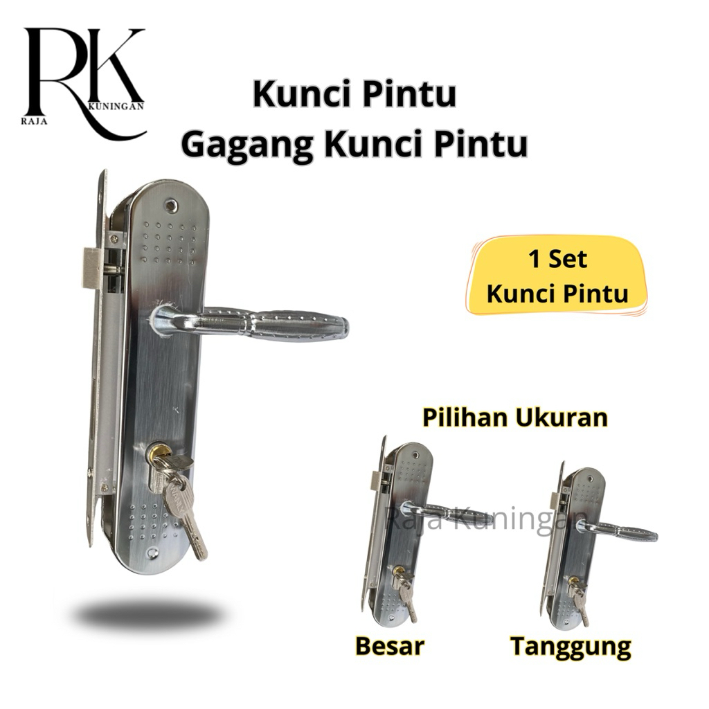 Kunci Pintu Rumah / Kunci Pintu Minimalis / Kunci Pintu Bulat Besar Tanggung