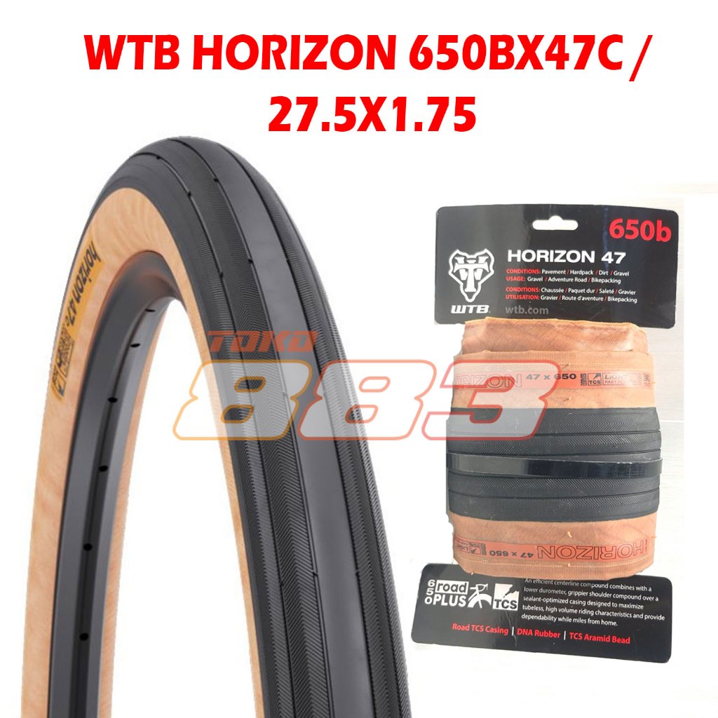 Ban Luar Sepeda WTB HORIZON 650Bx47C / 27.5X1.75 Tan Wall Gravel Hybrid MTB Cyclocross Touring Tubel