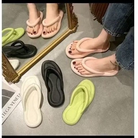 Sendal Jepit Wanita Kekinian Dewasa Perempuan Sendal Wanita Murah Tinggi Capit Empuk Eva Korea Style