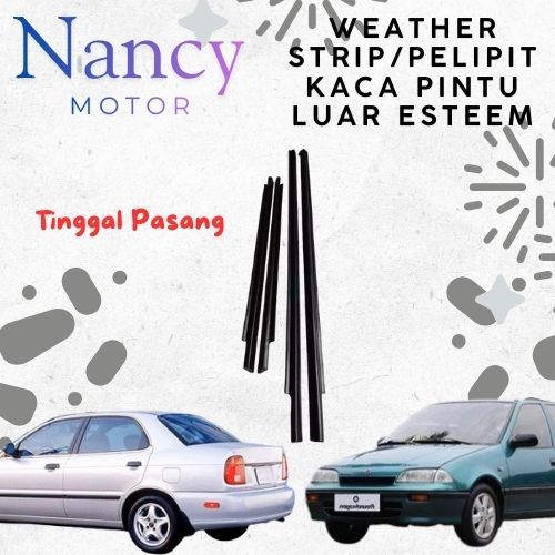 Nancy Motor Karet Lis List Pelipit Pintu Kaca Mobil Suzuki Esteem Langsung Pasang