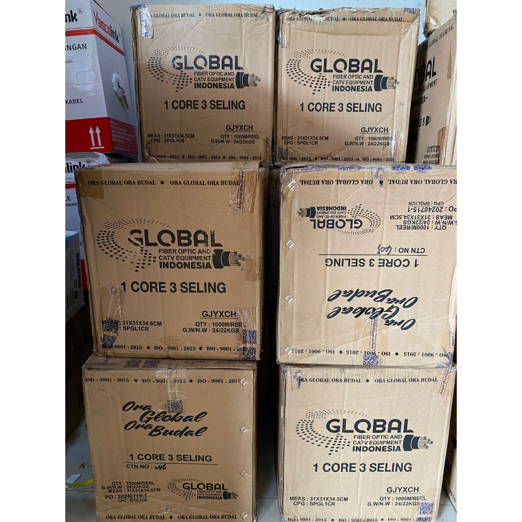 Kabel FO Global spesial type 1 core 3 seling 1,2mili panjang 1KM