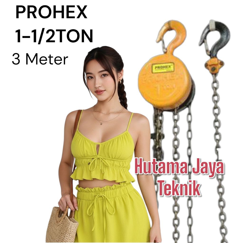 PROHEX || Chain Block Blok | Derek | Katrol | Takel || 1-1/2 T Ton 1-1/2T 1-1/2Ton 3 M Meter Mtr 3M 