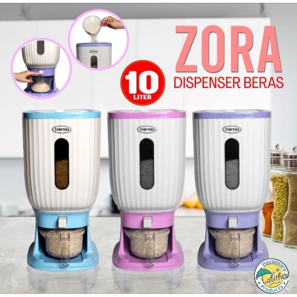 tabitha Zora dispenser beras 10 Liter