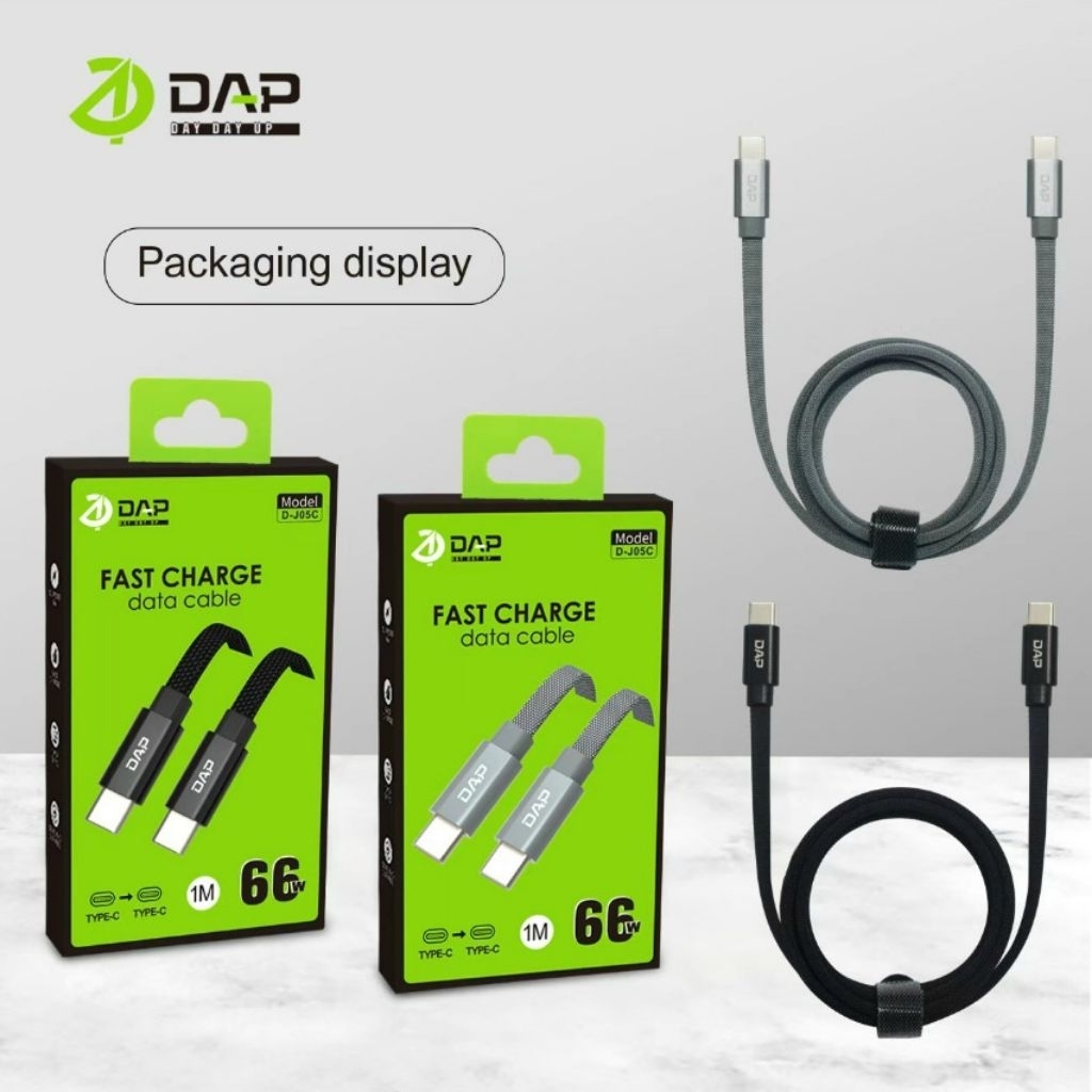 Kabel Data DAP D-J05C Type C To C 3.3A Fast Charging Kabel Charger DAP Type C To C D-J05C Original