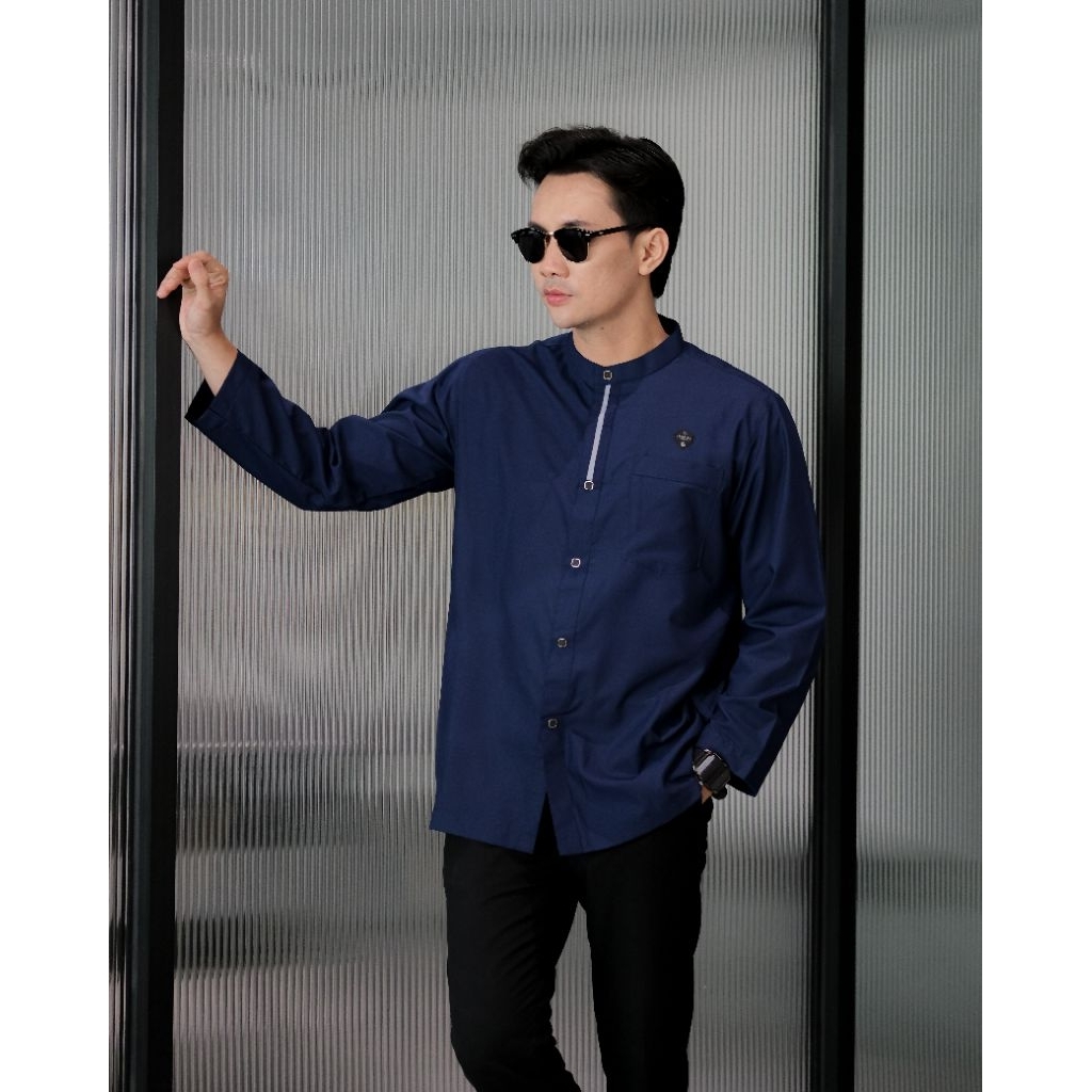 Ilnaaf Baju Koko Dewasa Lengan Panjang Tencel adem